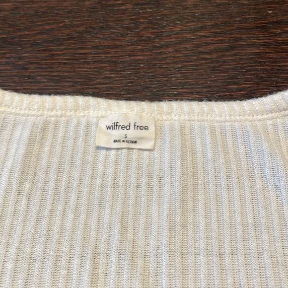 Wilfred Free White Ribbed Cardigan Small - Picture 2 of 4